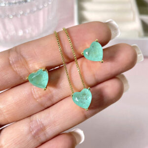 Conjunto coração pequeno fusion verde